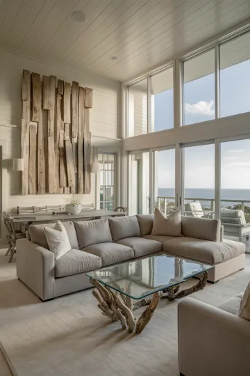 Coastal living room decor