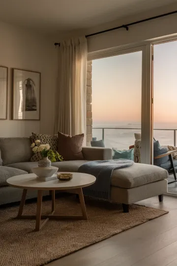 Coastal living room decor