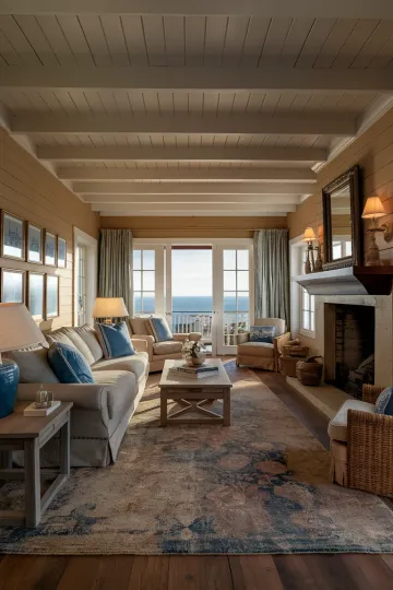 Coastal living room decor