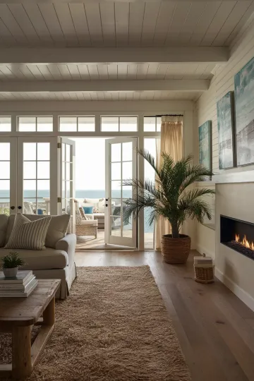 Coastal living room decor