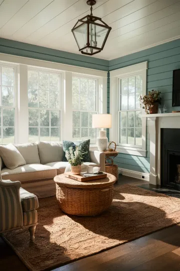 Coastal living room decor