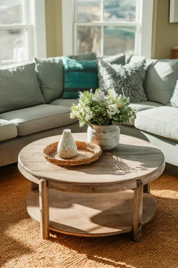 Coastal living room decor