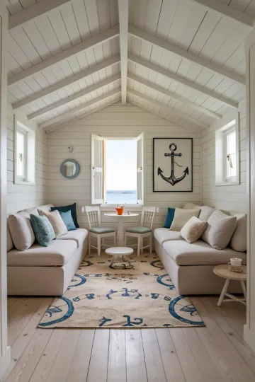 Coastal living room decor
