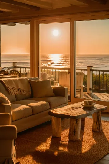 Coastal living room decor