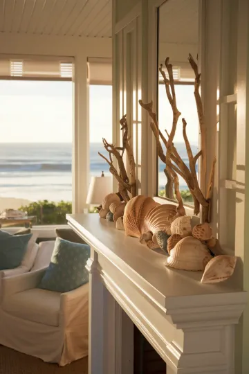 Coastal living room decor