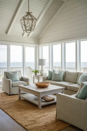 Coastal living room decor