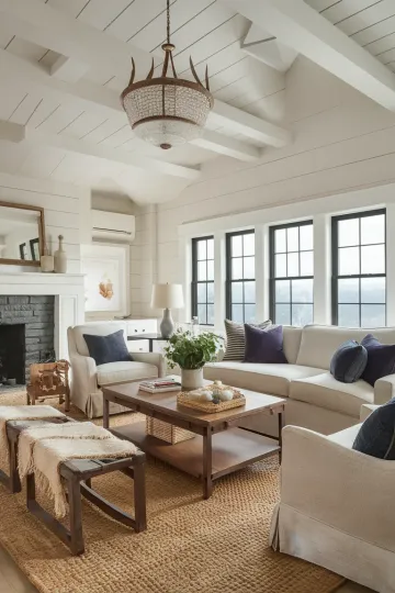 Coastal living room decor