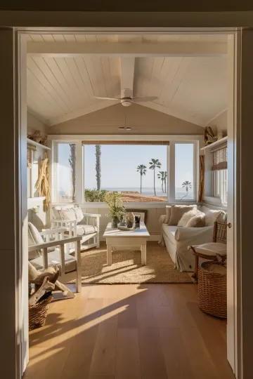 Coastal living room decor
