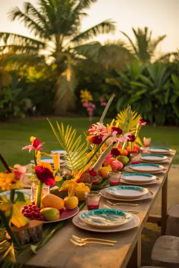 Tropical table centerpiece