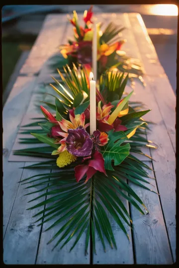 Tropical table centerpiece