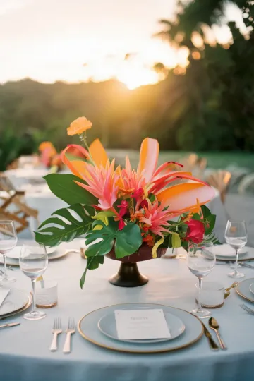 Tropical table setting