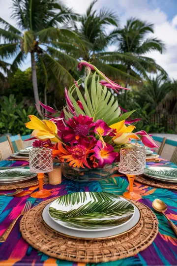 Tropical table setting