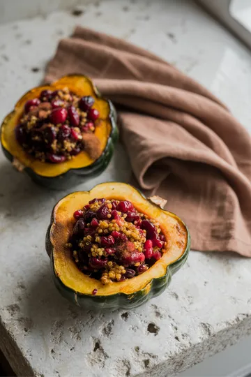Fall acorn squash dinner