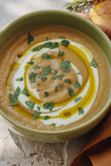 Fall apple parsnip soup