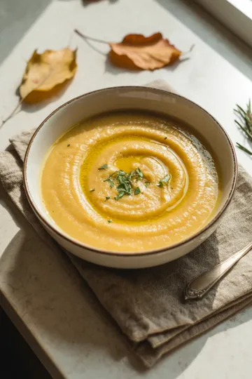 Fall apple parsnip soup