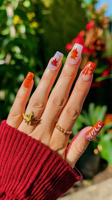 Fall nail design