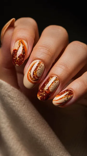 Fall nail design