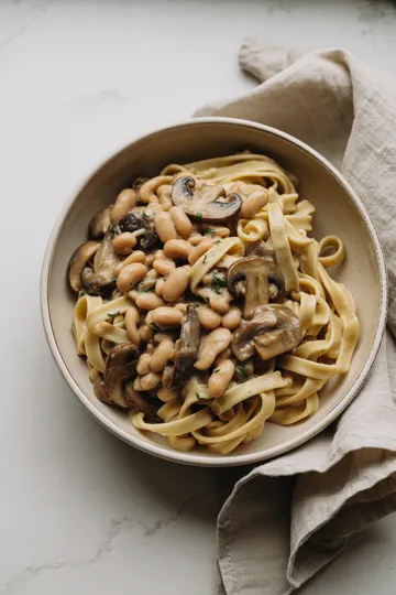 Fall pasta dinner alfredo