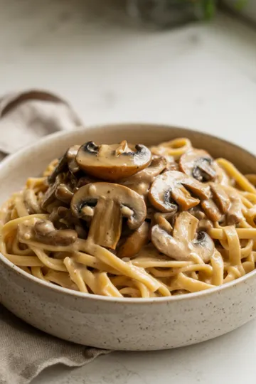 Fall pasta dinner alfredo