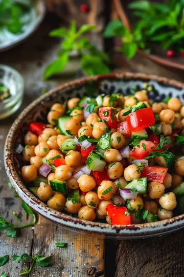 Gluten free side dish chickpea salad