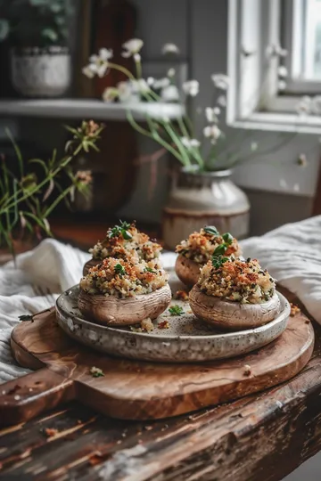 Gluten free side dish stuffed mushrooms