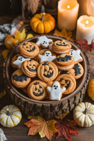 Halloween sugar cookies decorated