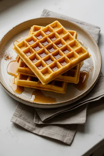 Pumkin waffle breakfast fall recipe