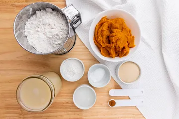 Pumkin waffle breakfast fall recipe ingredients